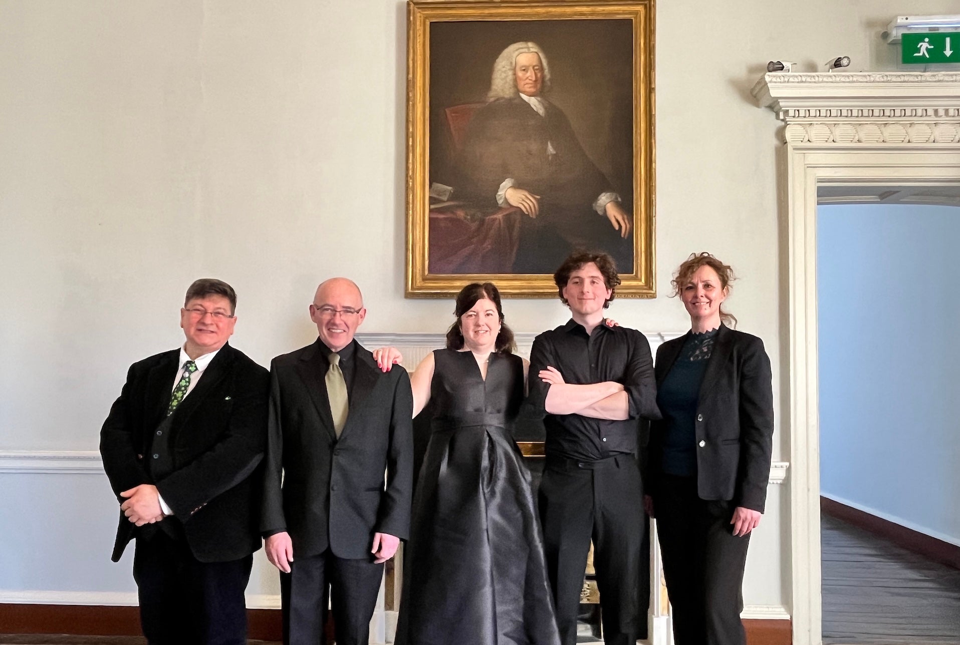 Helen Hancock, José Scolaro, Thomas Murphy, Seán Hancock and Eszter Cetinceviz at Rathfarnham Castle
