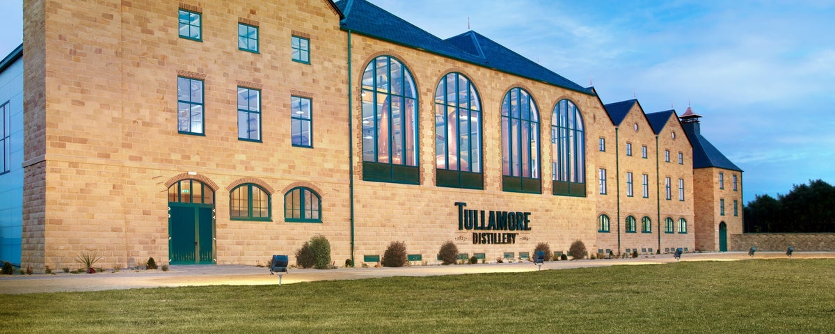 Exterior of the main distillery building at Tullamore DEW