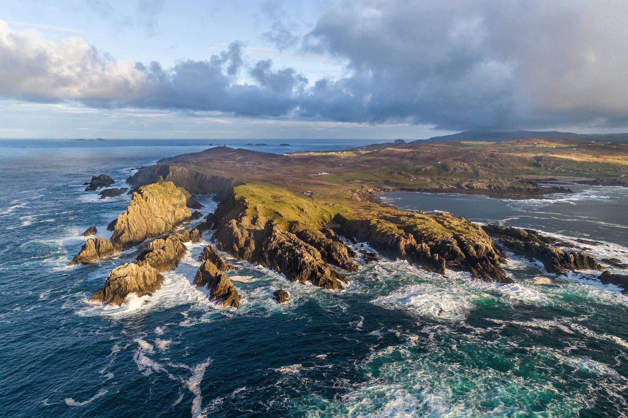Aerial view of Malin Head in Co Donegal
