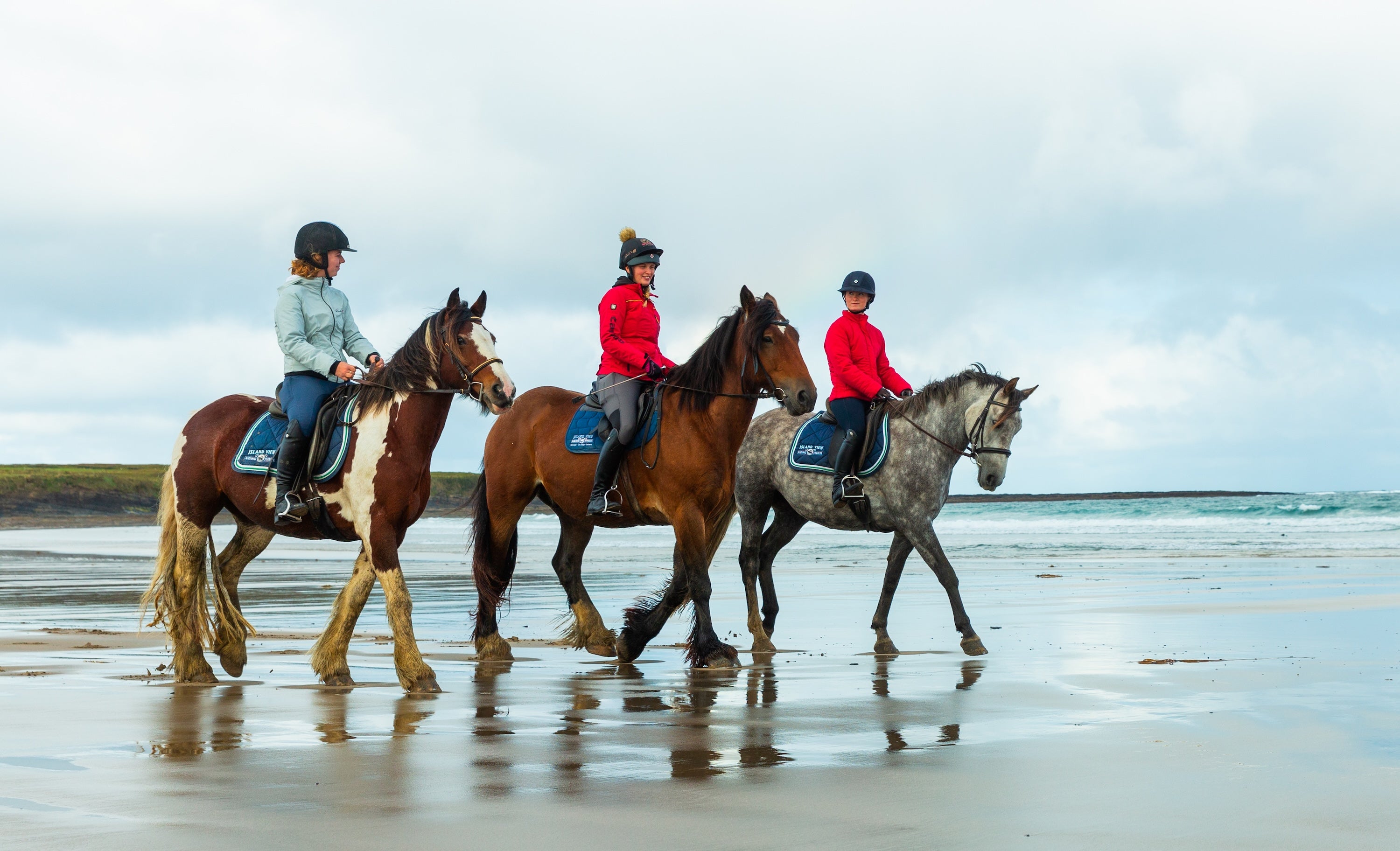 Horse riders on Streedagh Beach in Co Sligo