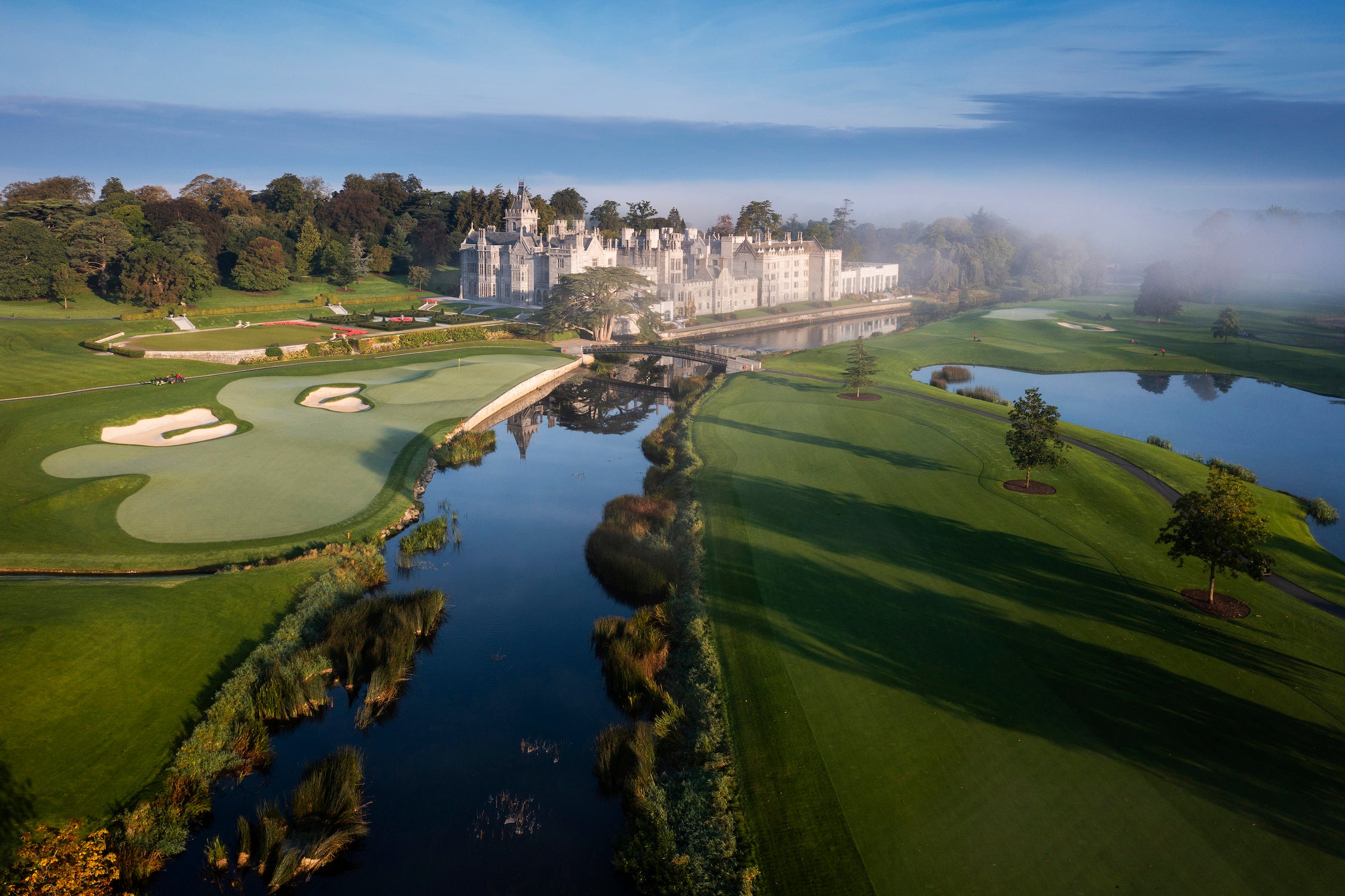 Aerial view of the gold course at Adare Manor in County Limerick