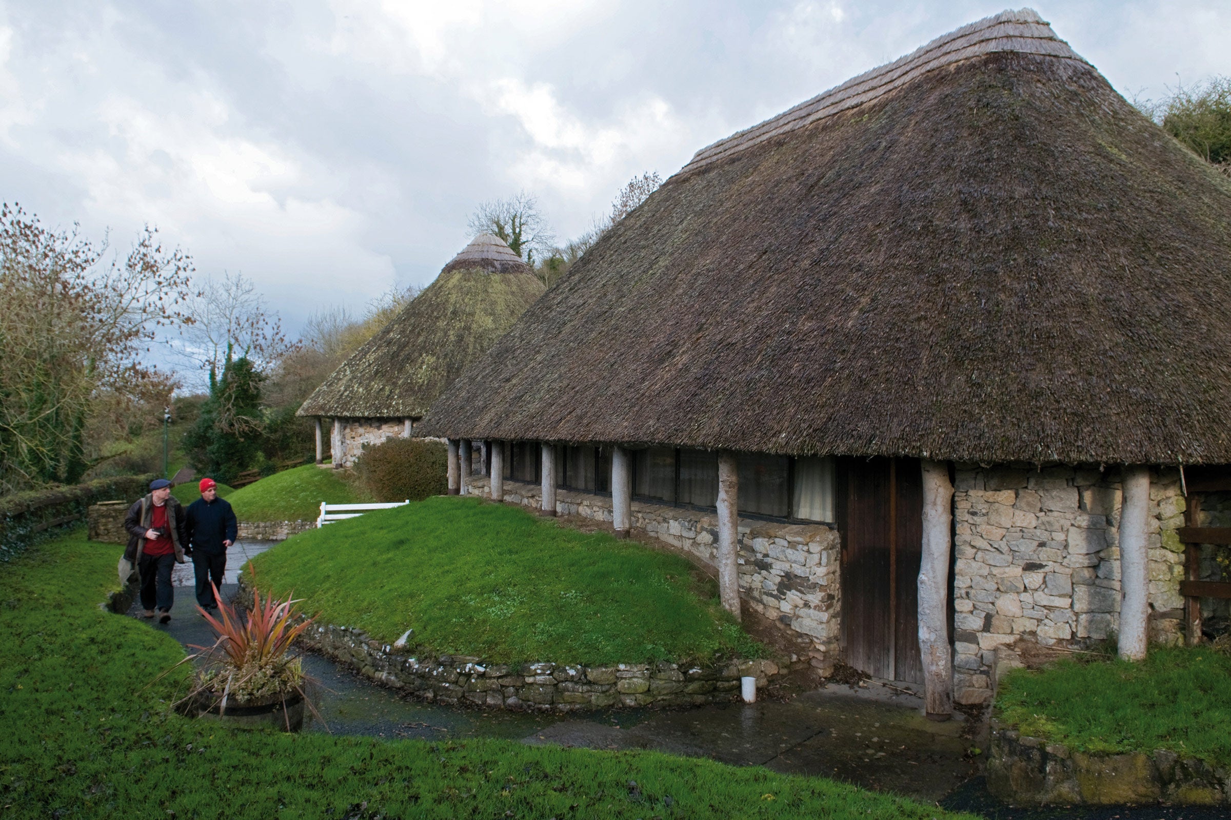 A view of the crannog-shaped Lough Gur Visitor Centre in County Limerick