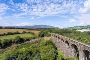View of viaduct and countryside