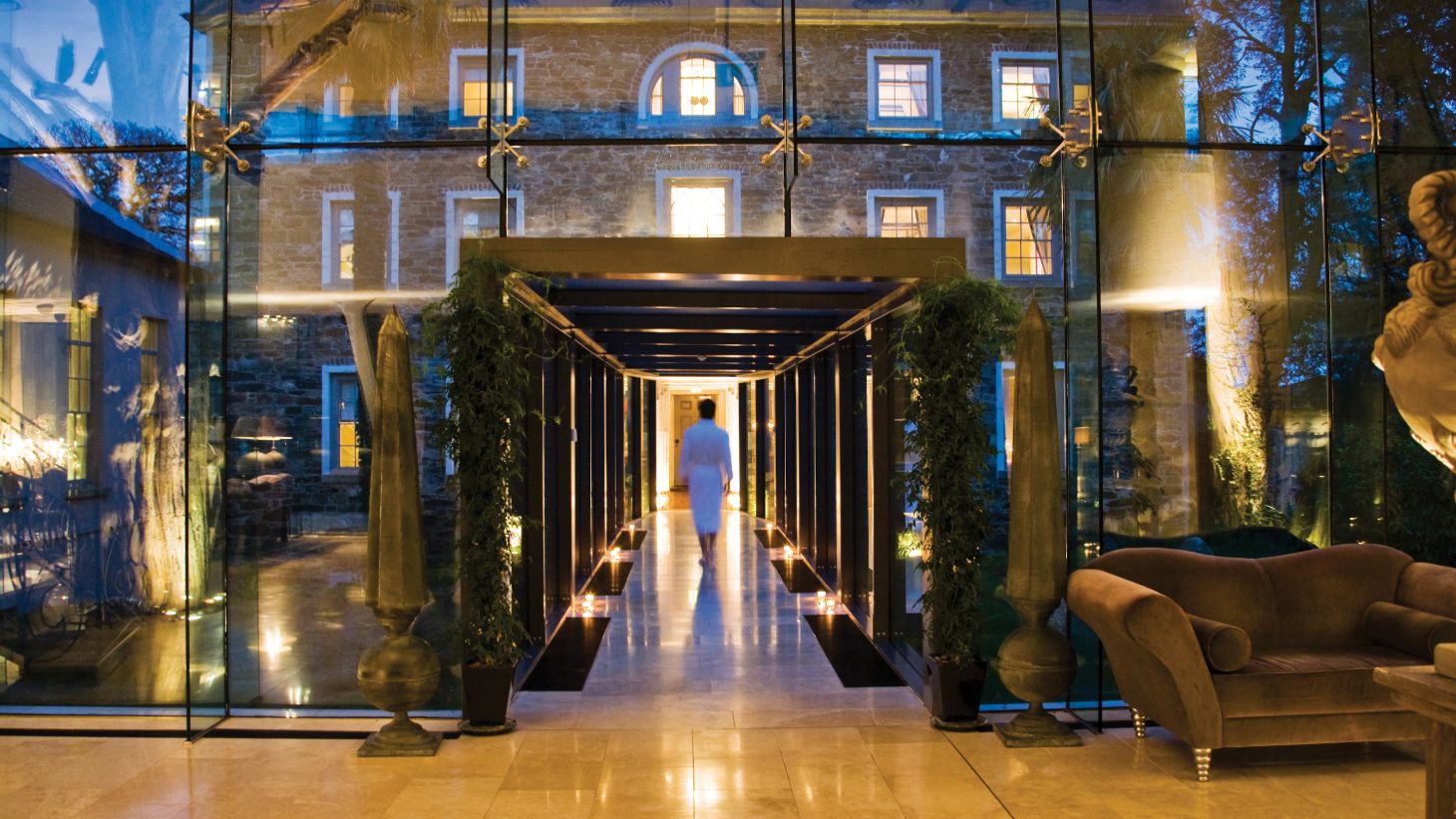 Corridor in Monart spa in County Wexford