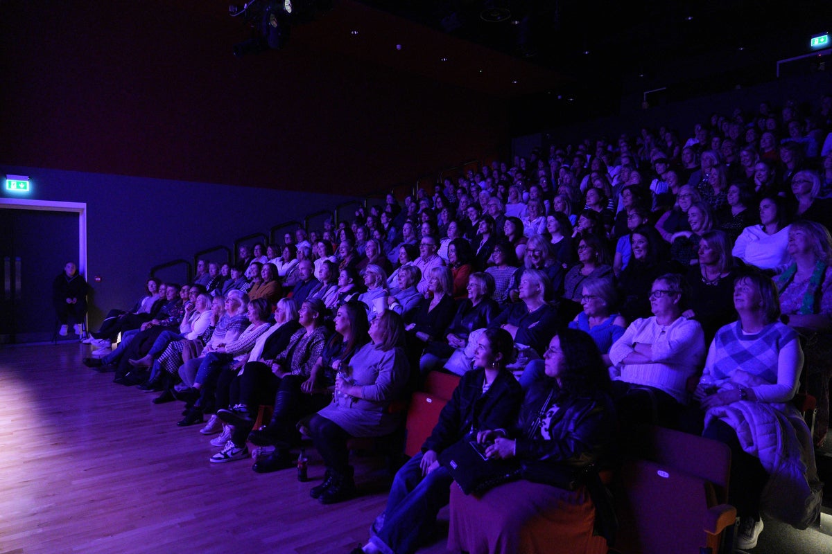 People in the Swift Cultural Centre for the 2024 Púca Festival in Co Meath