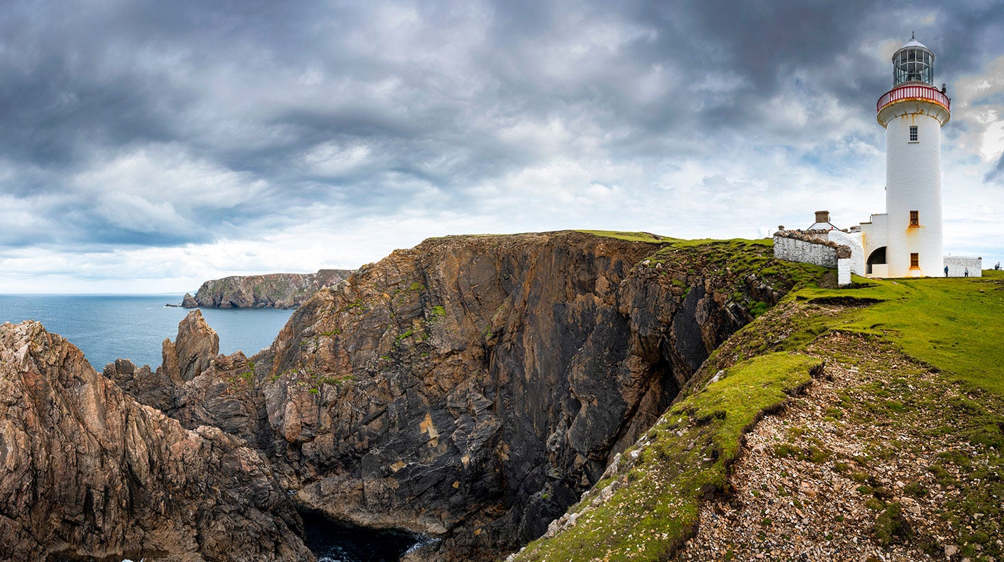 Storm clouds beside the sea near Arranmore Lighthouse, Arranmore, Donegal