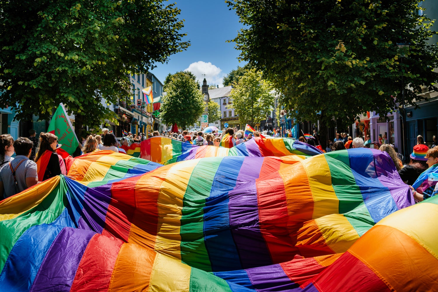 People celebrating Pride in Mayo.