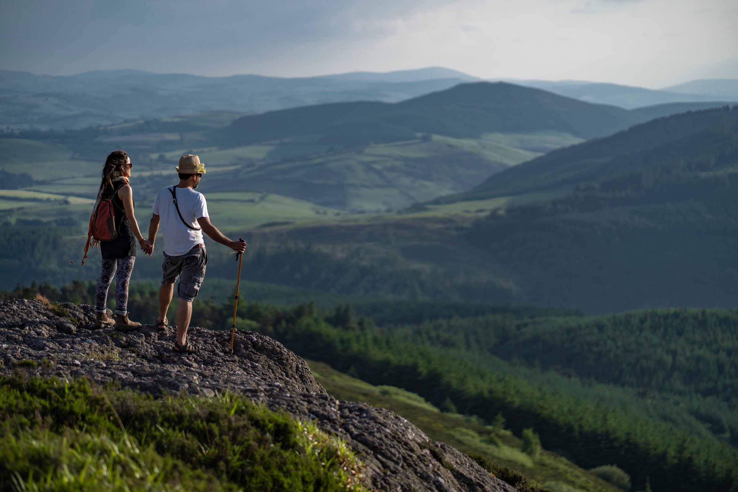 A couple at the summit of Devil's Bit Loop in Co Tipperary