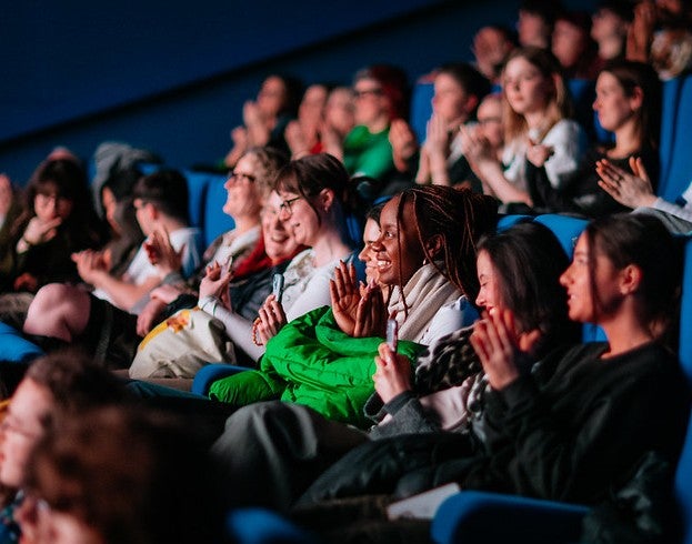 Film audiences enjoying the festival