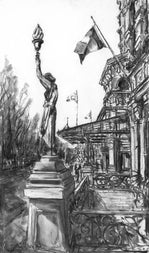 Charcoal on canvas, 100 x 60 cm [39 3/8 x 23 5/8 in]