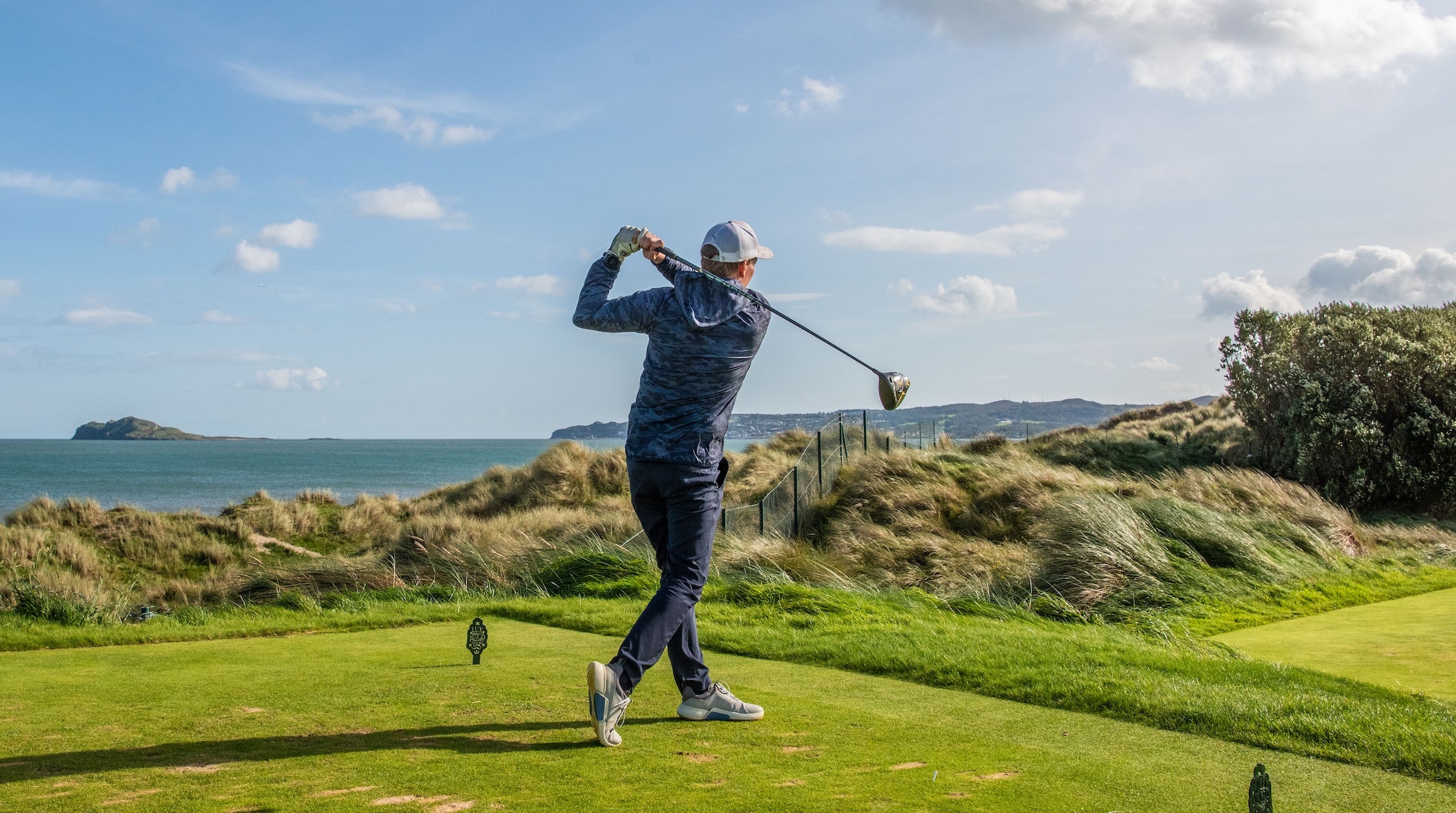 A golfer at Portmarnock Resort and Jameson Golf Links in Co Dublin