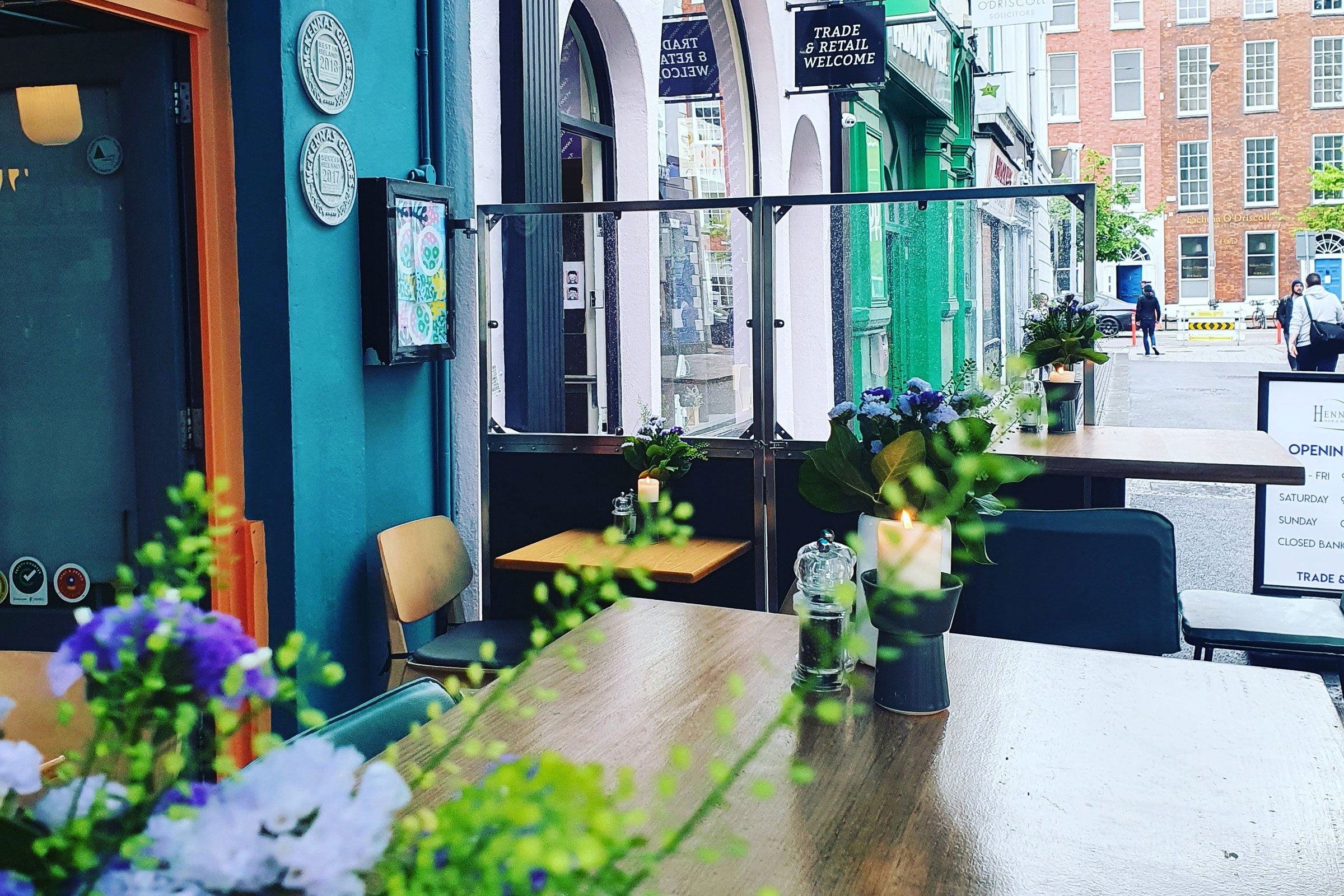 Outdoor seating at Orso Kitchen and Bar Cork City