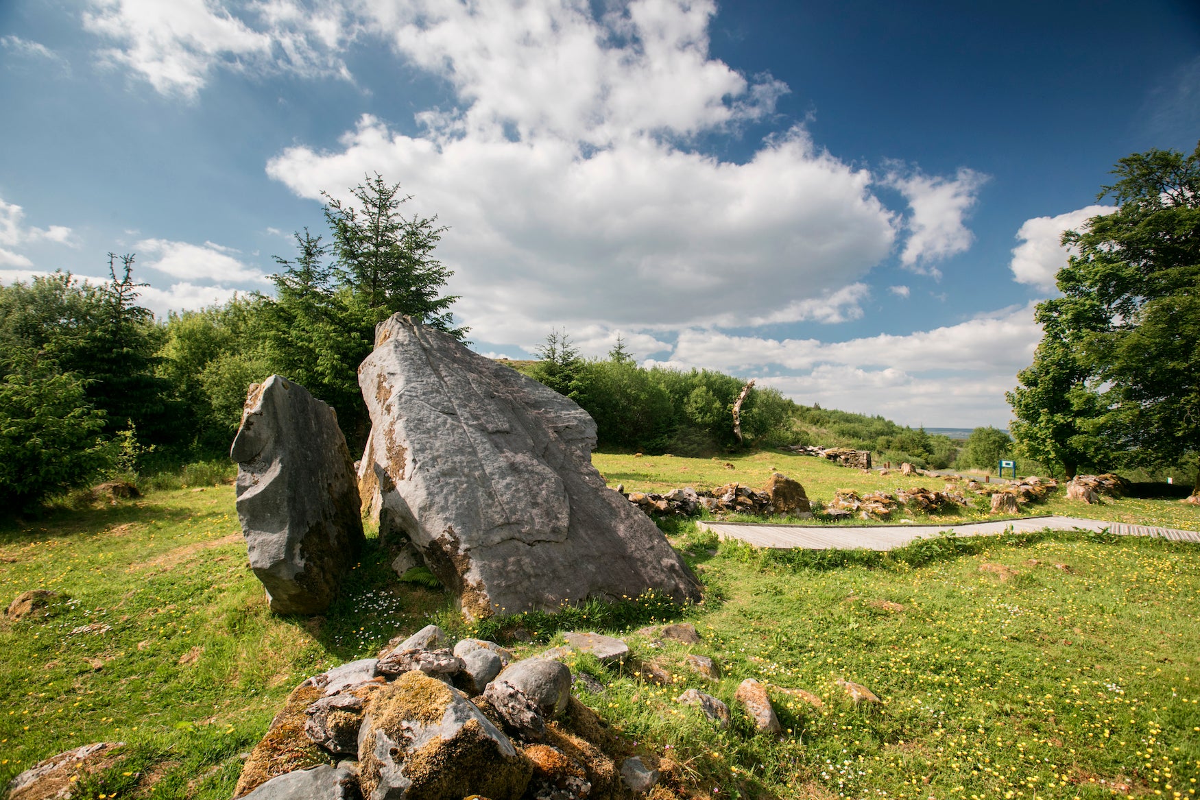 Standing stones in Cavan Burren Park