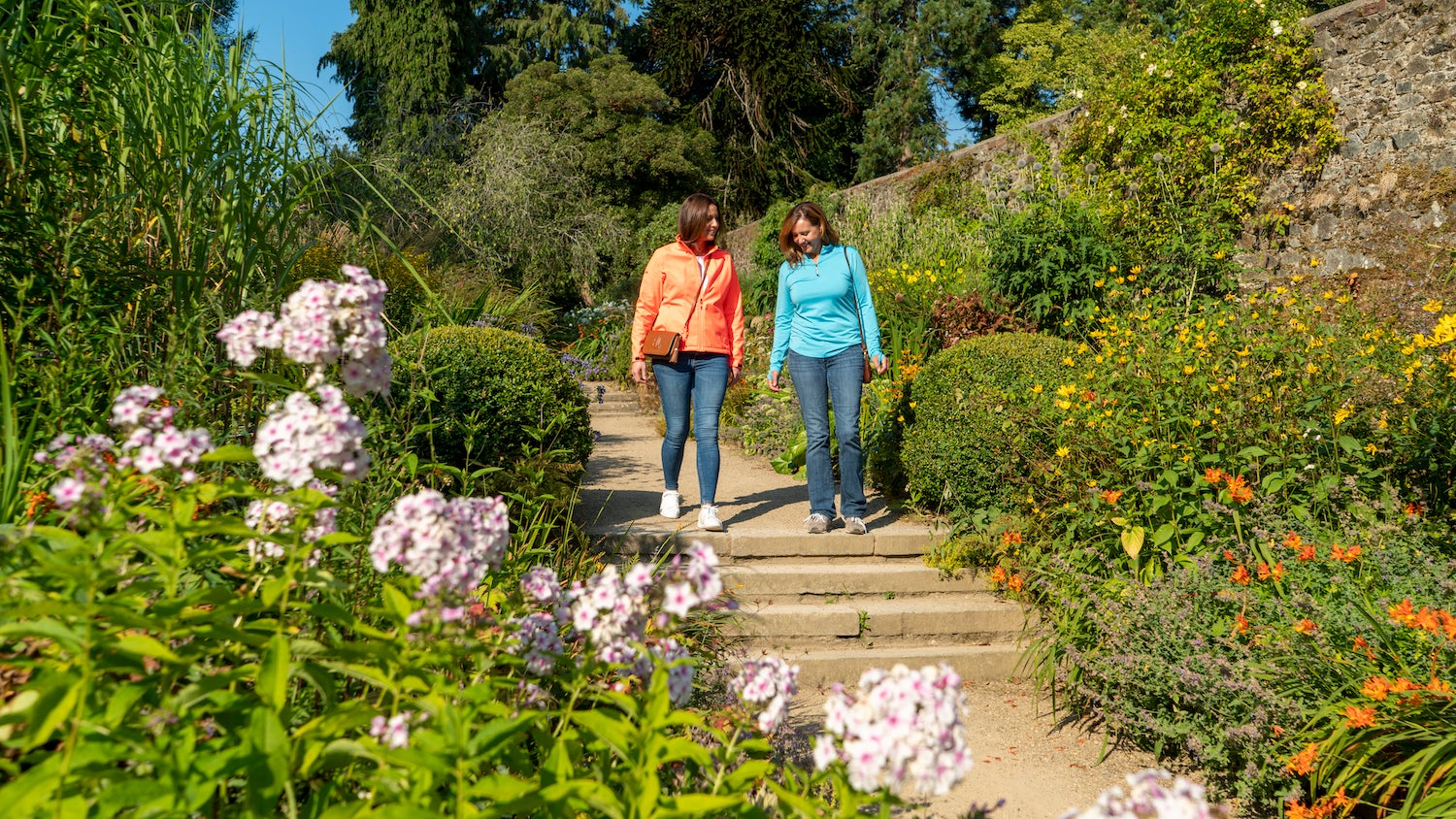 People walking in the National Botanic Gardens in Kilmacurragh, Co Wicklow