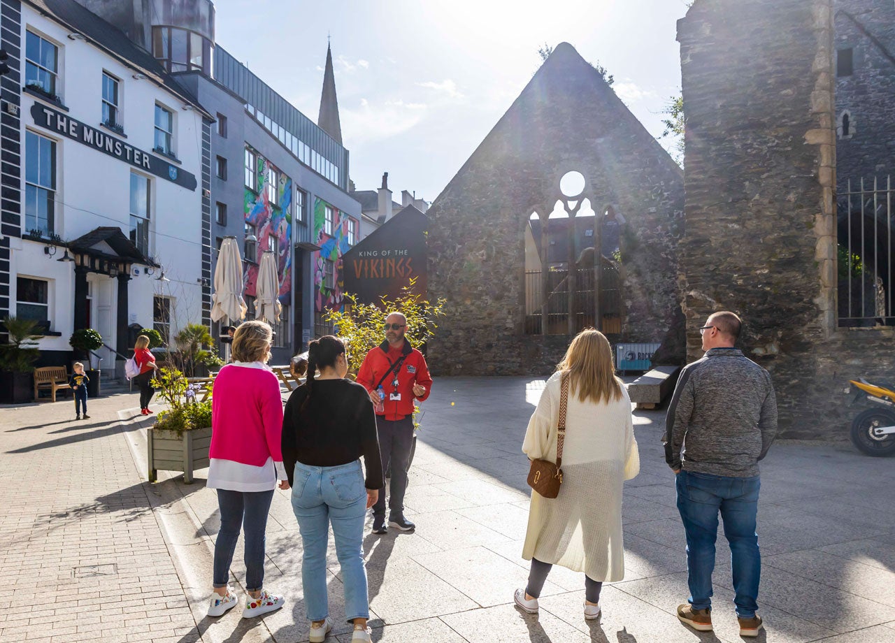 Walking tour outside of the Waterford Treasures Medieval Museum