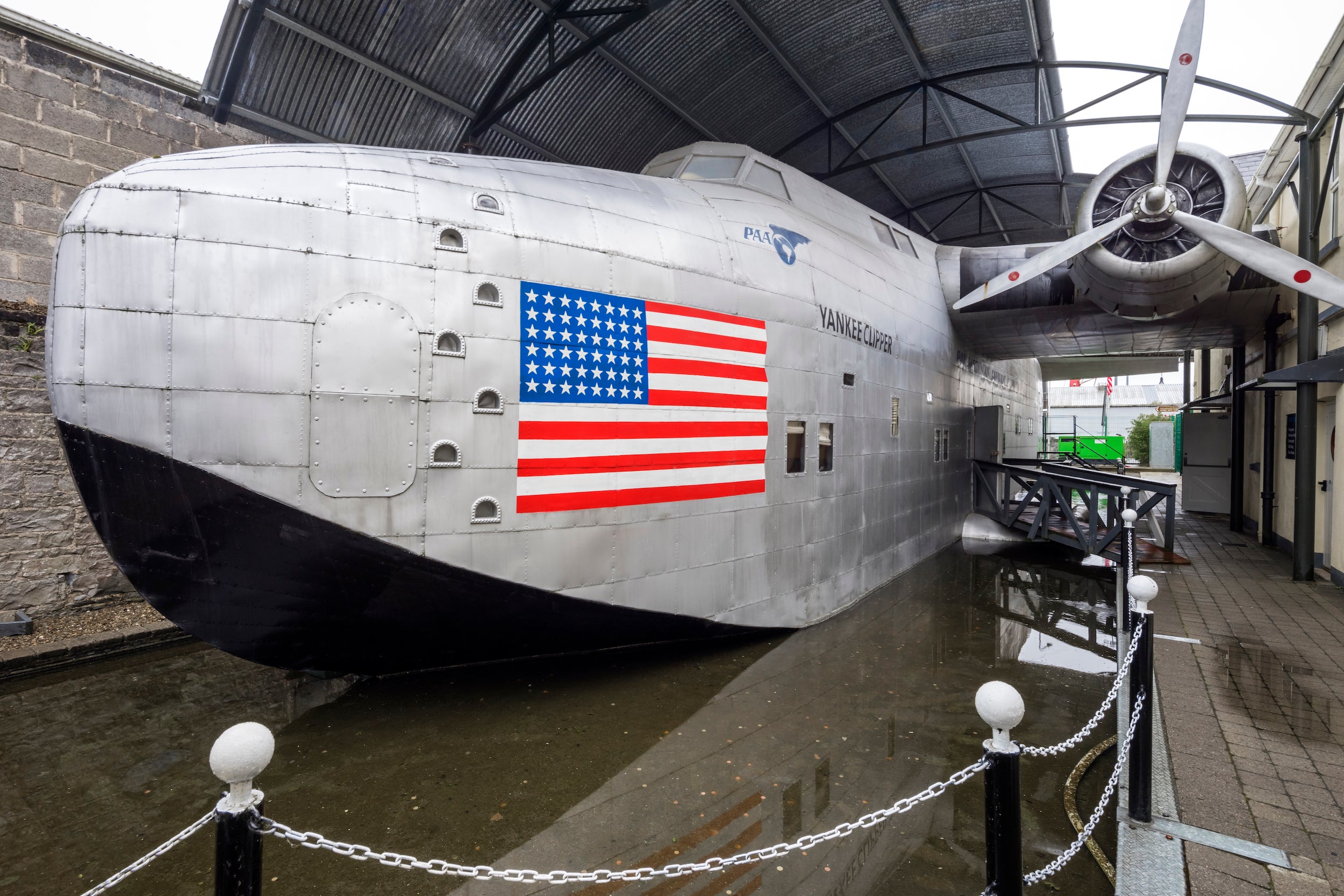 A boat in the Foynes Flying Boat and Maritime Museum in Foynes, Limerick.