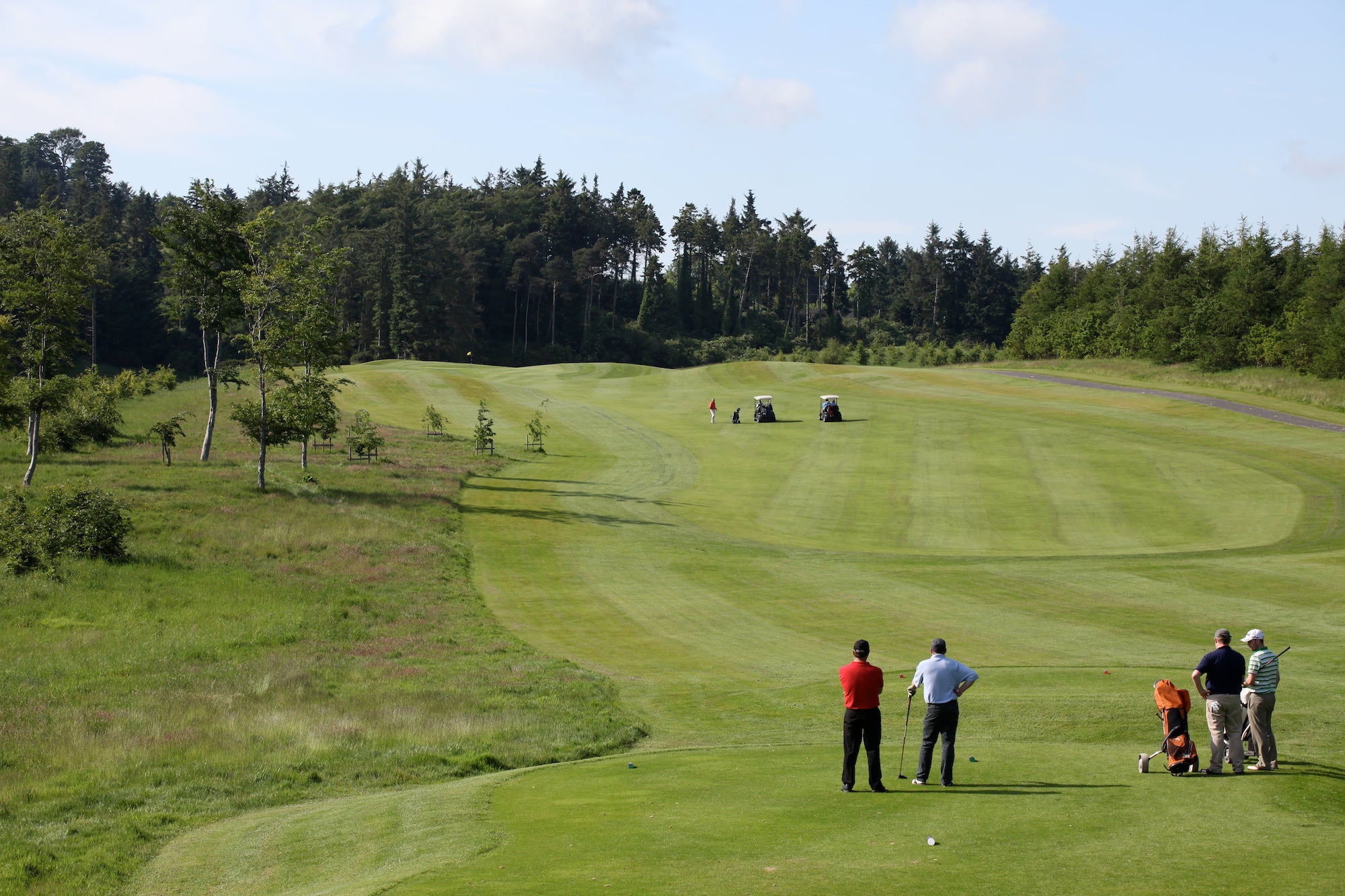 Golfers at the Powerscourt Golf Club in County Wicklow
