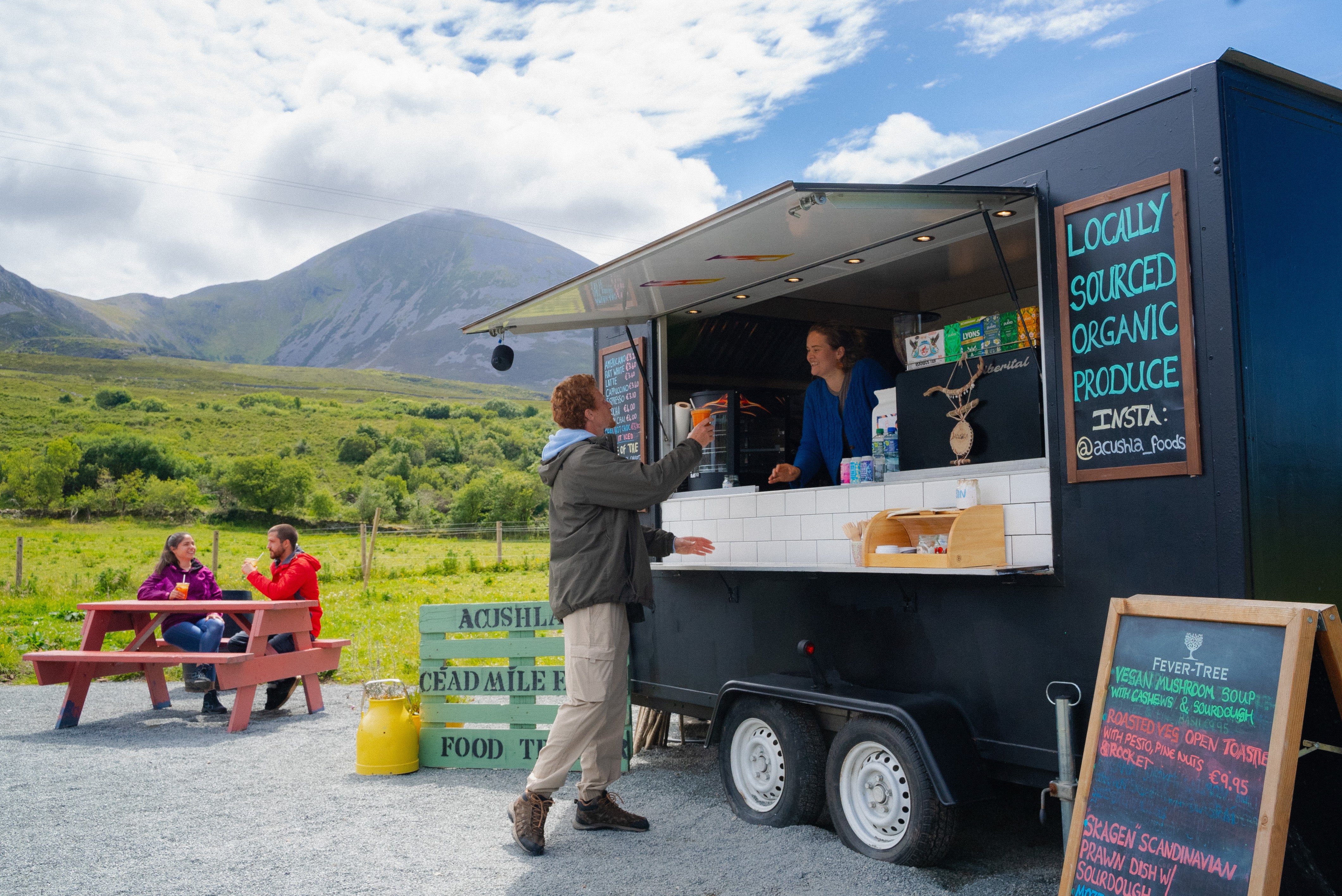 Have a meal at the base of Croagh Patrick.
