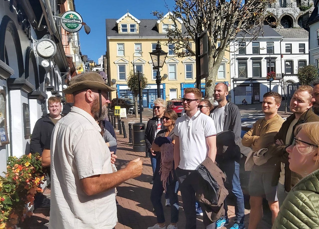 Cobh Rebel Walking Tour with a group tour on a walking tour