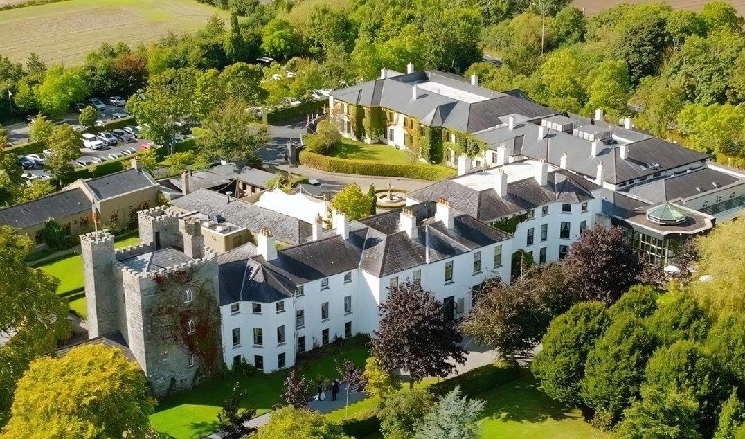 Aerial view of Barberstown Castle Hotel, Co Kildare