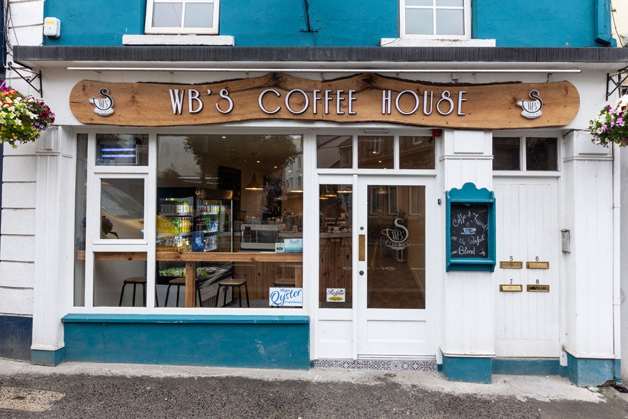 Front view of WB's Coffee House in Sligo