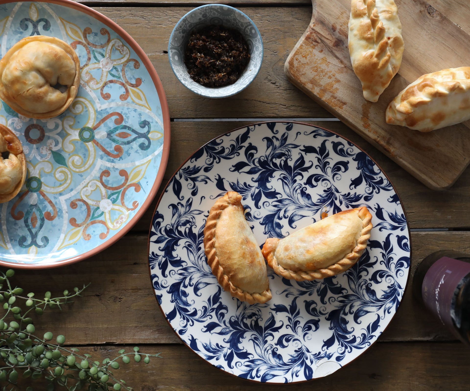 A selection of chicken and beef empanadas at Tango Street Food