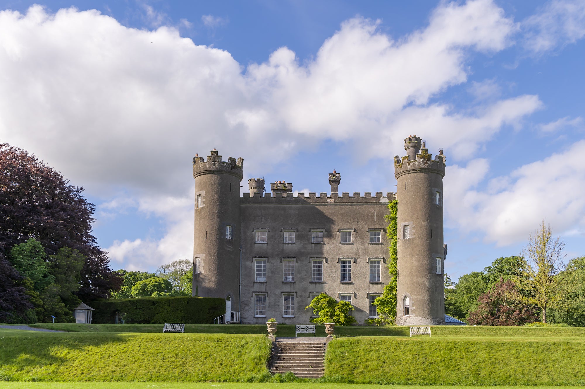 Exterior view of Tullynally Castle in Co Westmeath
