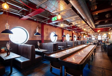 A view of the restaurant at BrewDog Outpost Dublin