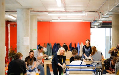 A view inside the creative space at Throwing Shapes Ceramics Studio