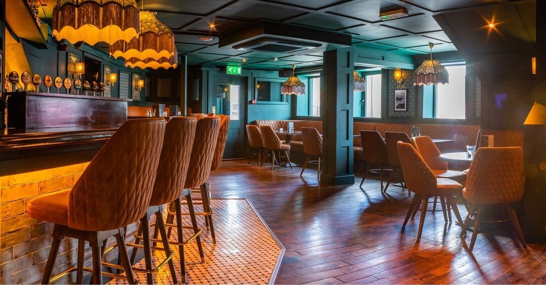 A view of the downstairs dining area and bar at The Edge Lahinch