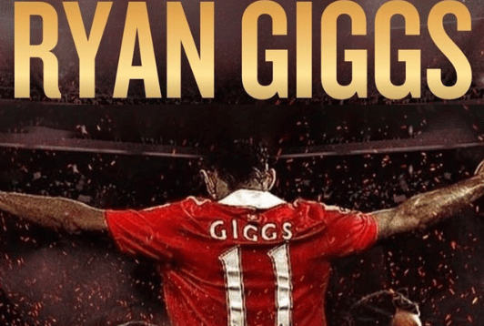 An Evening with Ryan Giggs, rear view of footballer in red top with name and large number on.