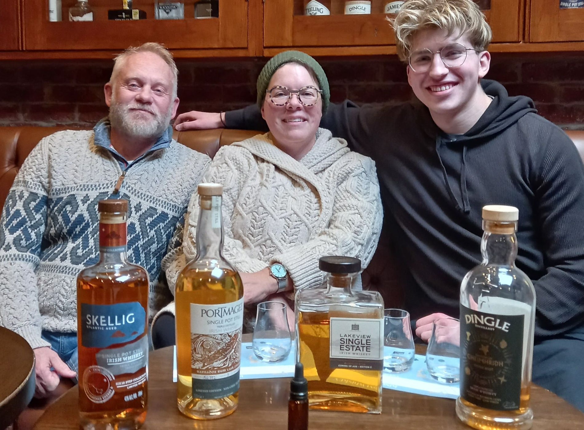 A whiskey tasting of local Kerry whiskeys with Kingdom Whiskey Experiences