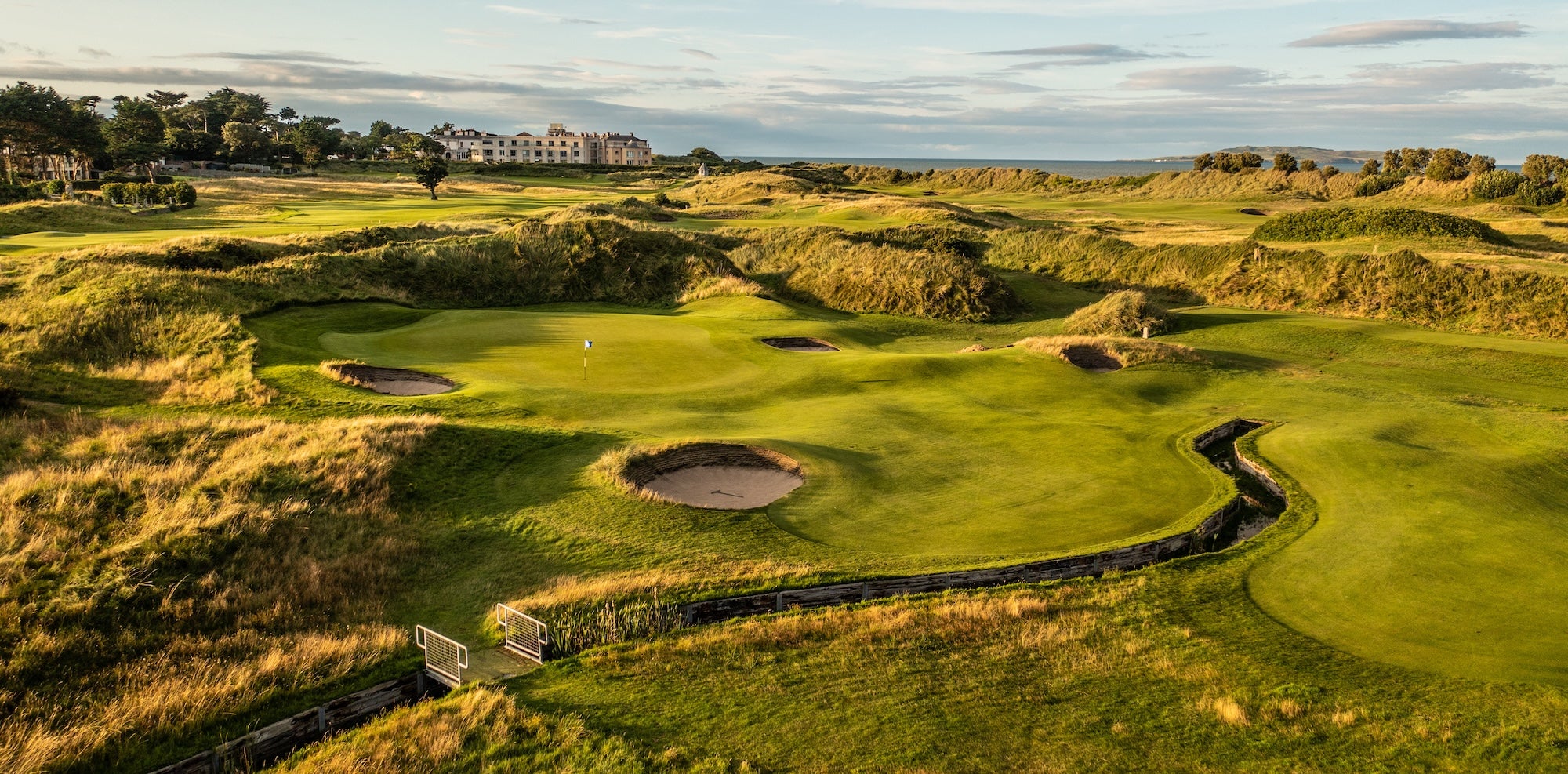 Aerial view of Portmarnock Golf Course in Co Dublin
