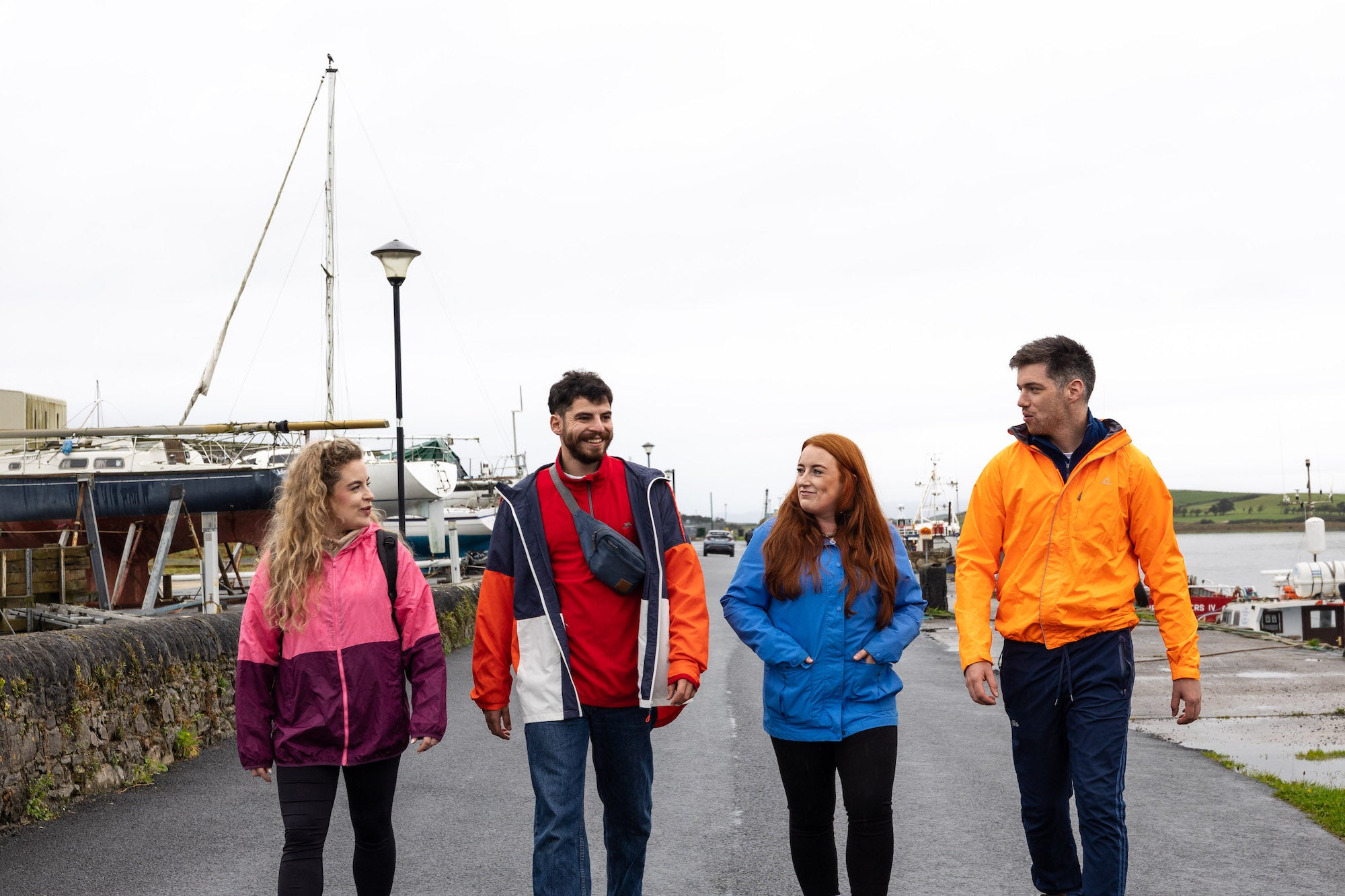 People walking along Westport Quay in Co Mayo