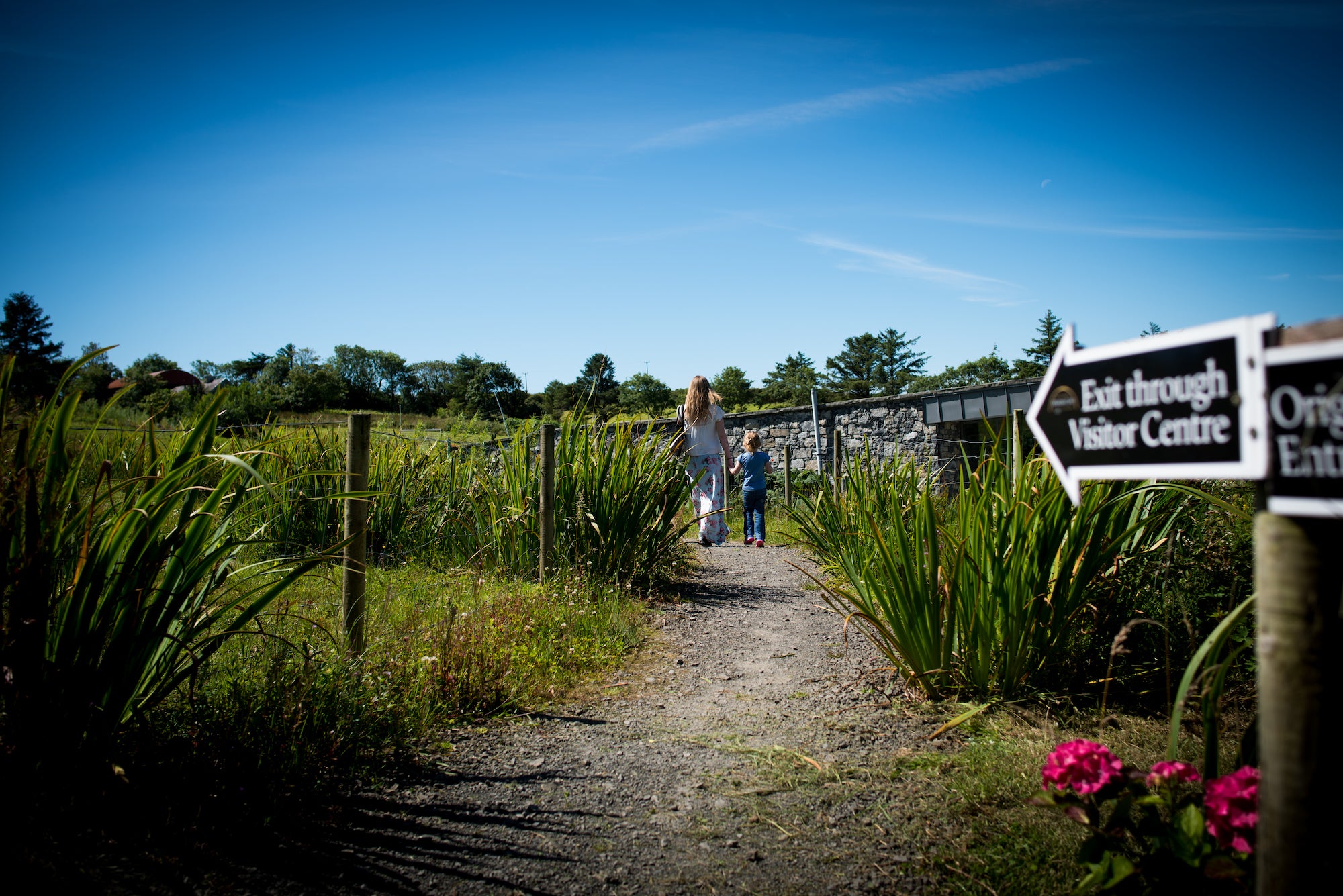 A mother and child on the Eco Trail at Doolin Cave in Co Clare