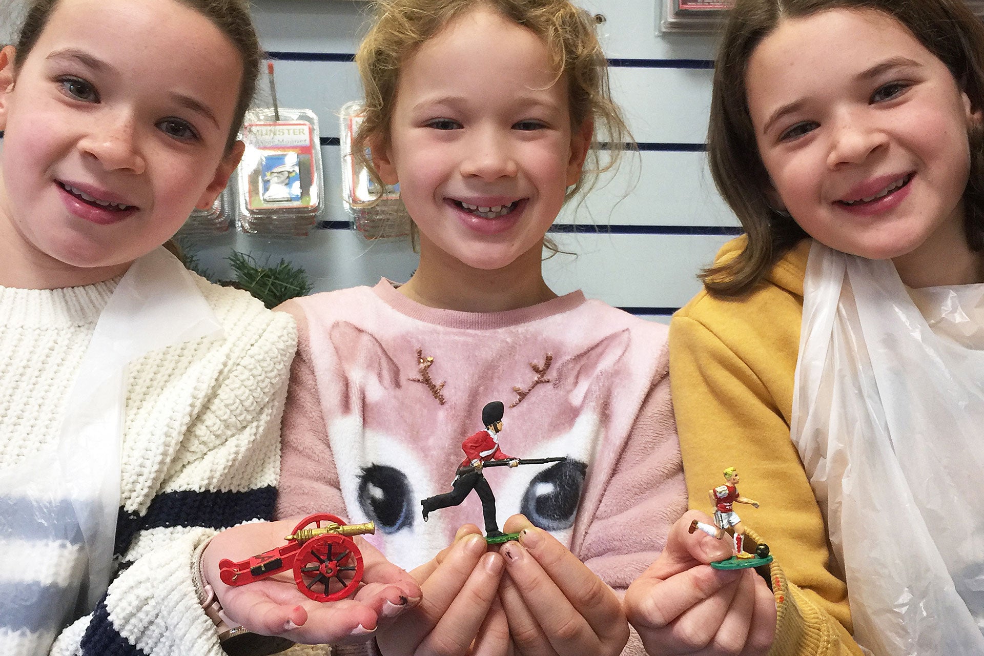 Toy Soldier Factory and Visitor Centre three girls with their painted miniature figures