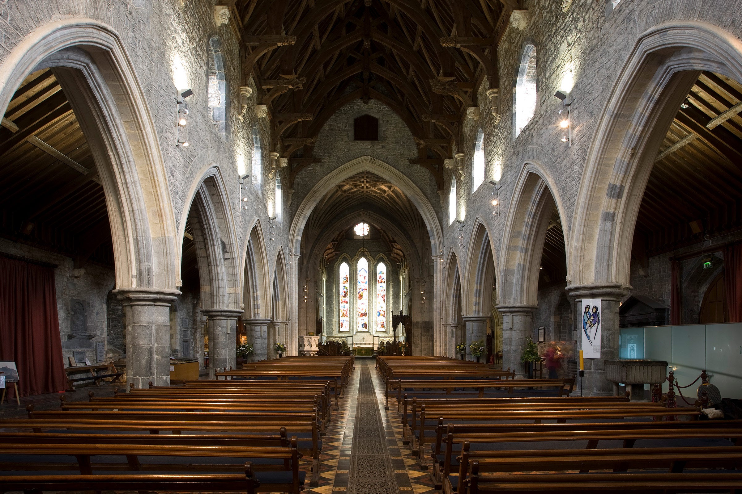 Arches inside St. Canice's Cathedral