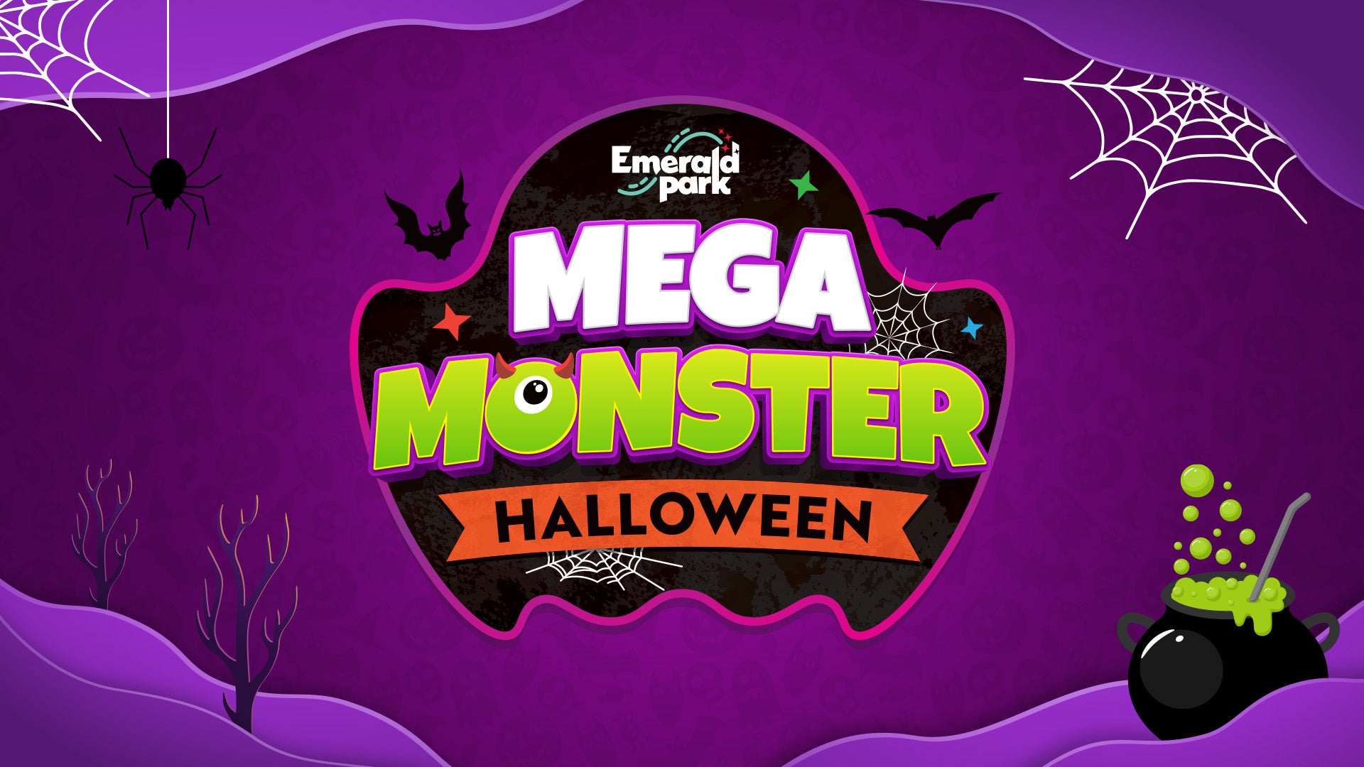 Emerald Park Mega Monster Halloween Logo