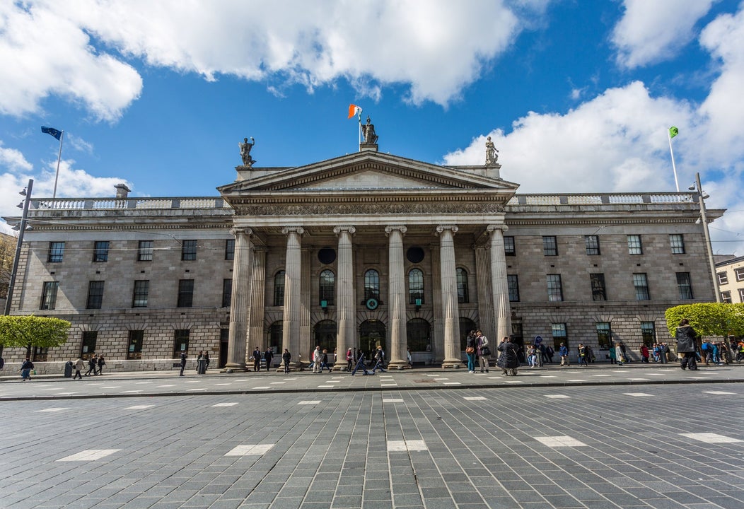 The front of the GPO in Dublin City