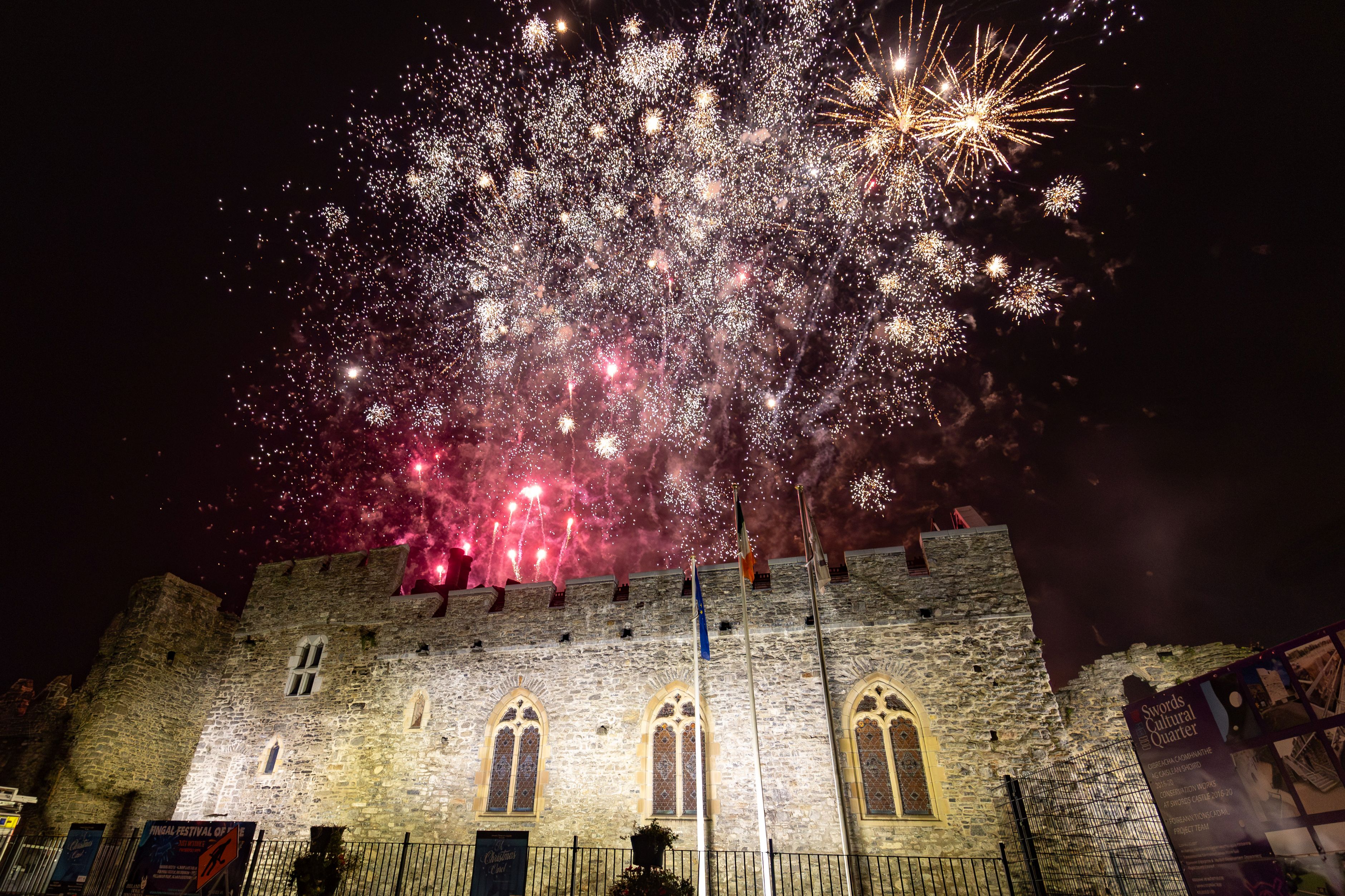 Fireworks at Swords Castle