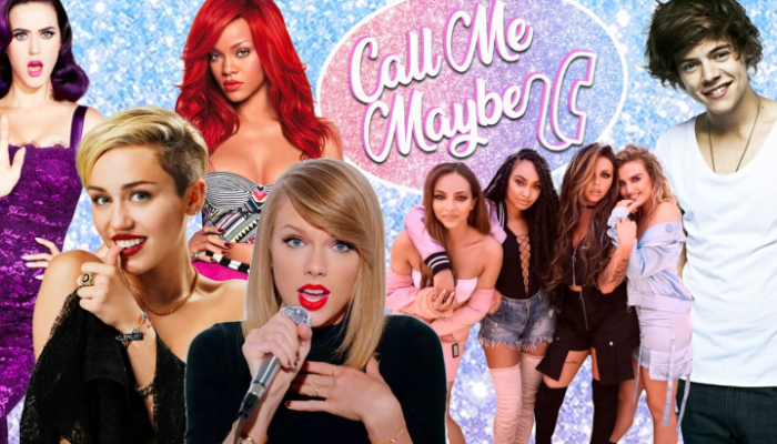 Call Me Maybe - 2010s Party (Dublin), poster with lots of different pop stars from 2010s