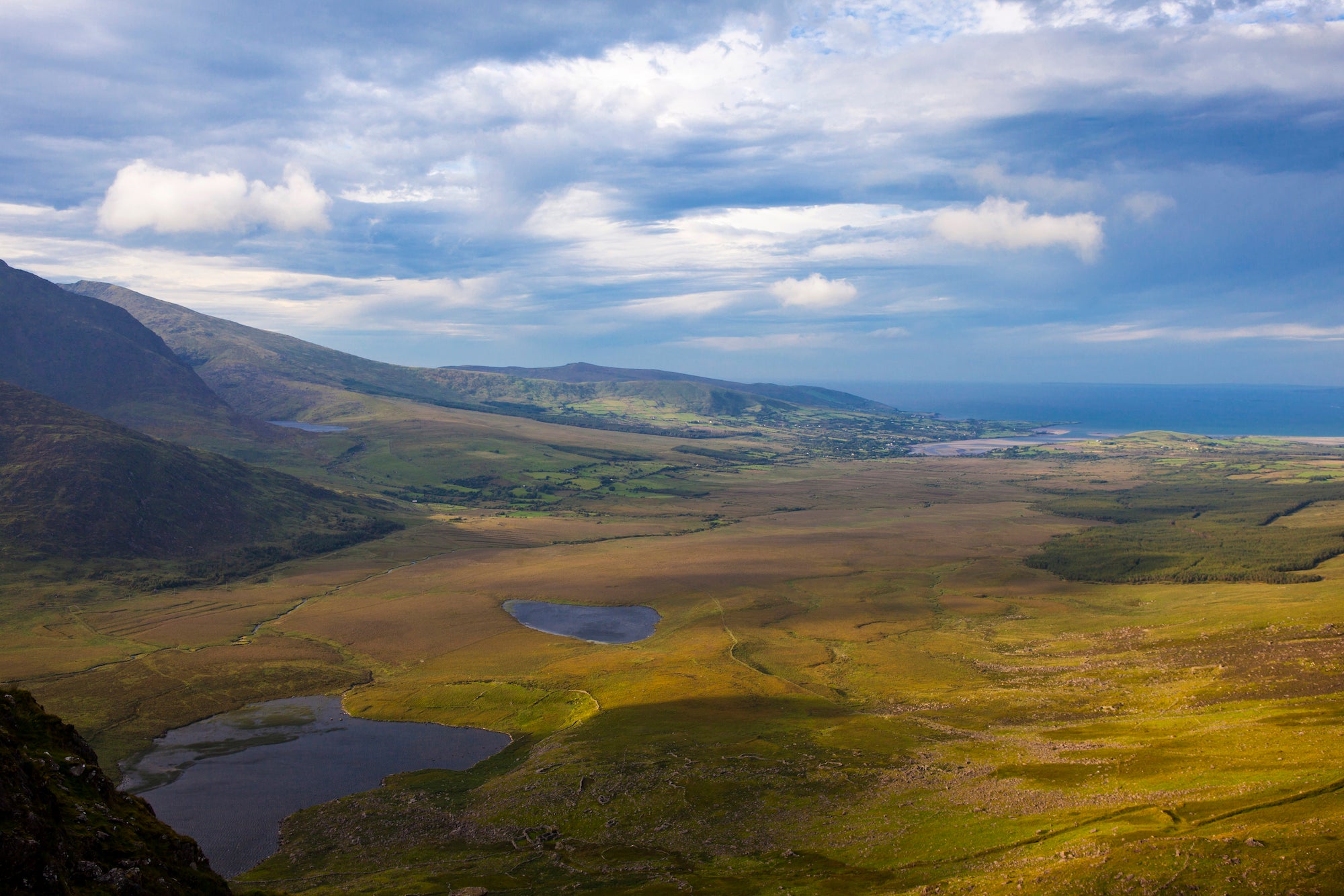 Conor Pass in County Kerry on a sunny day