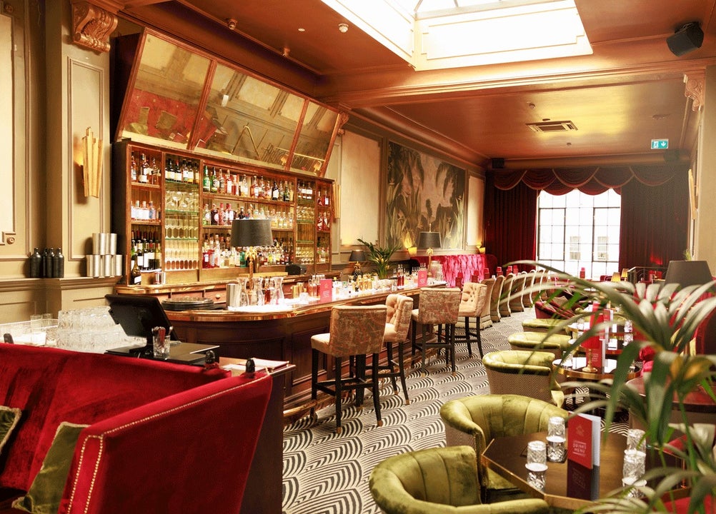 Bar and seating area at the Stella Cocktail Club