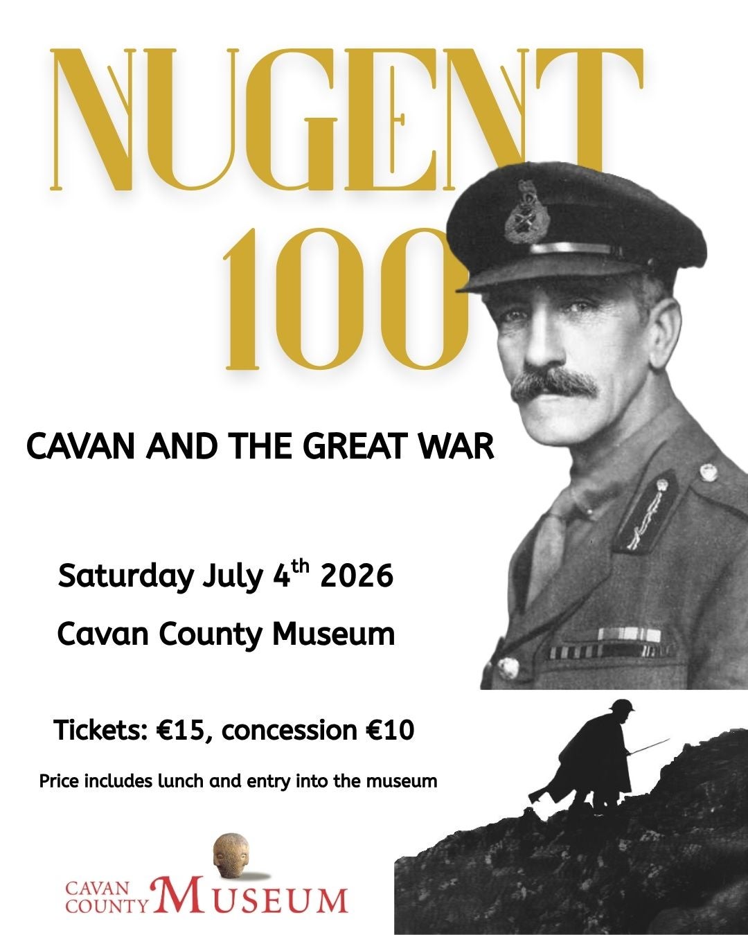 Date: Saturday July 4th 2026  Time: 10am to 5pm  Cost: €15, concession €10; Location: Cavan County Museum, Ballyjamesduff, Co Cavan, A82 YP70