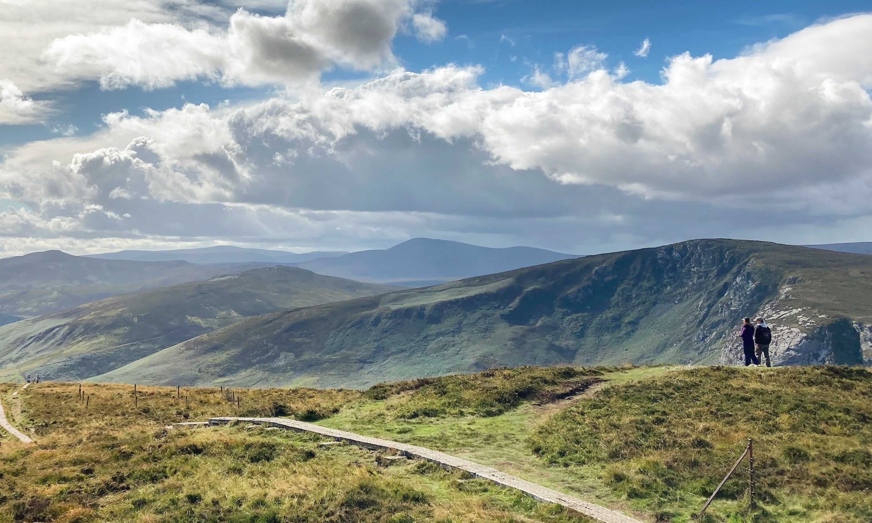 Hikers in Wicklow Mountains National Park in Co Wicklow