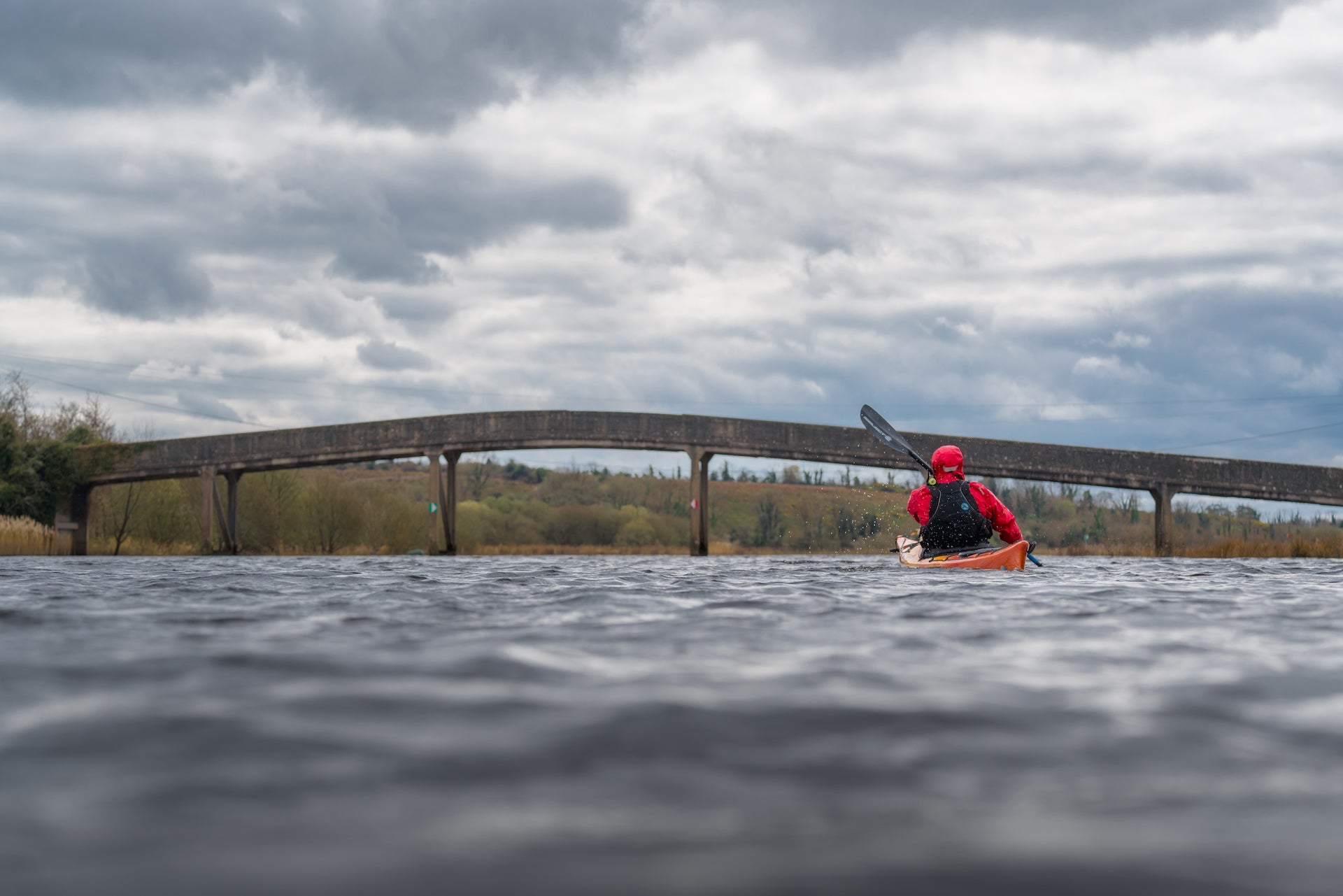 A person kayaking the River Shannon