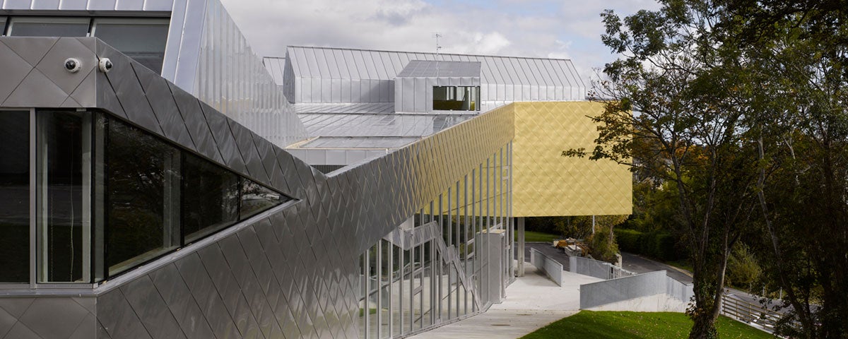 The aluminium clad exterior of the Regional Cultural Centre in Letterkenny