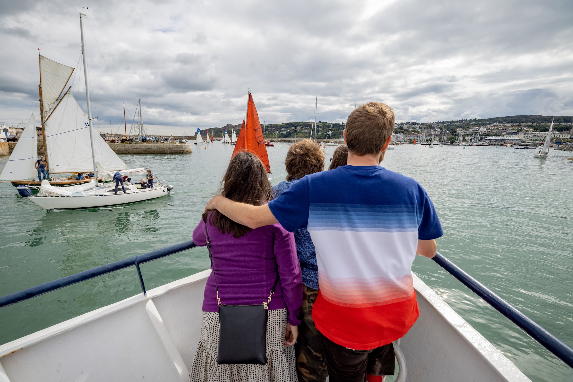 A family sailing with Dublin Bay Cruises in Co Dublin