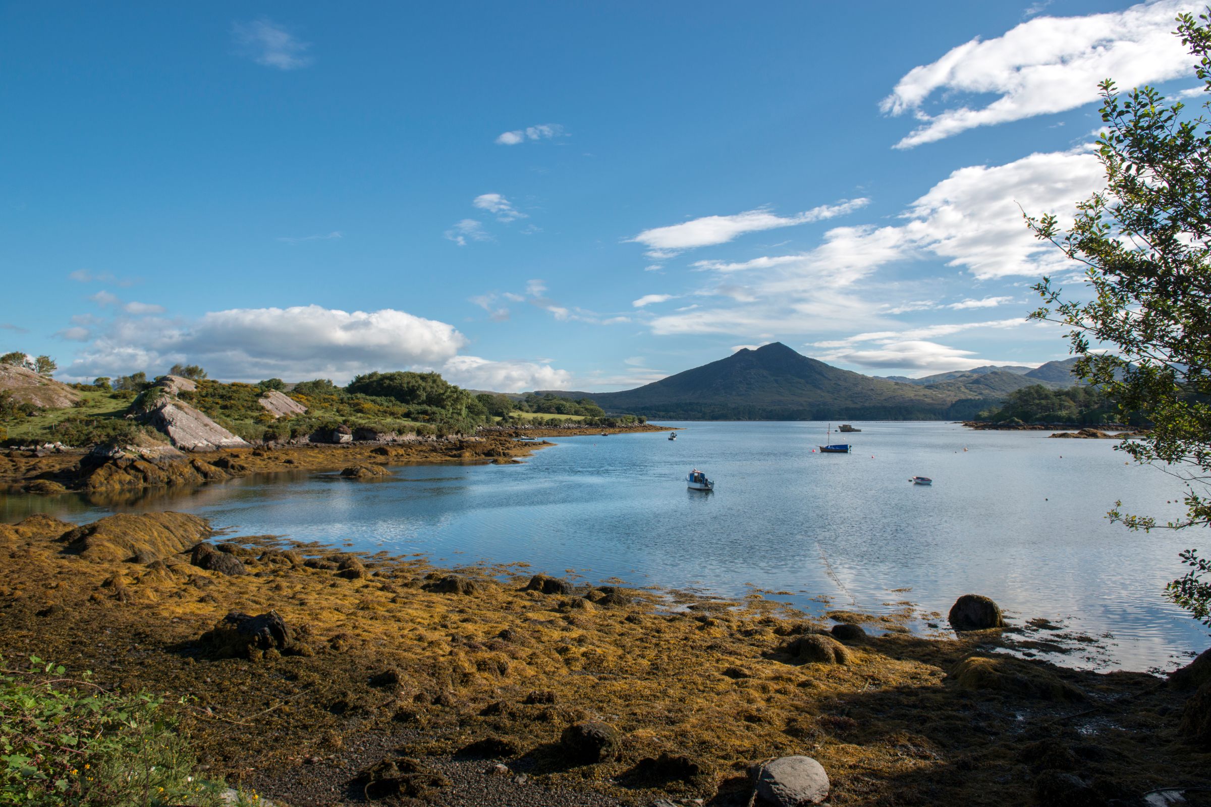 Views out across water to a mountain on Dursey Island, Cork
