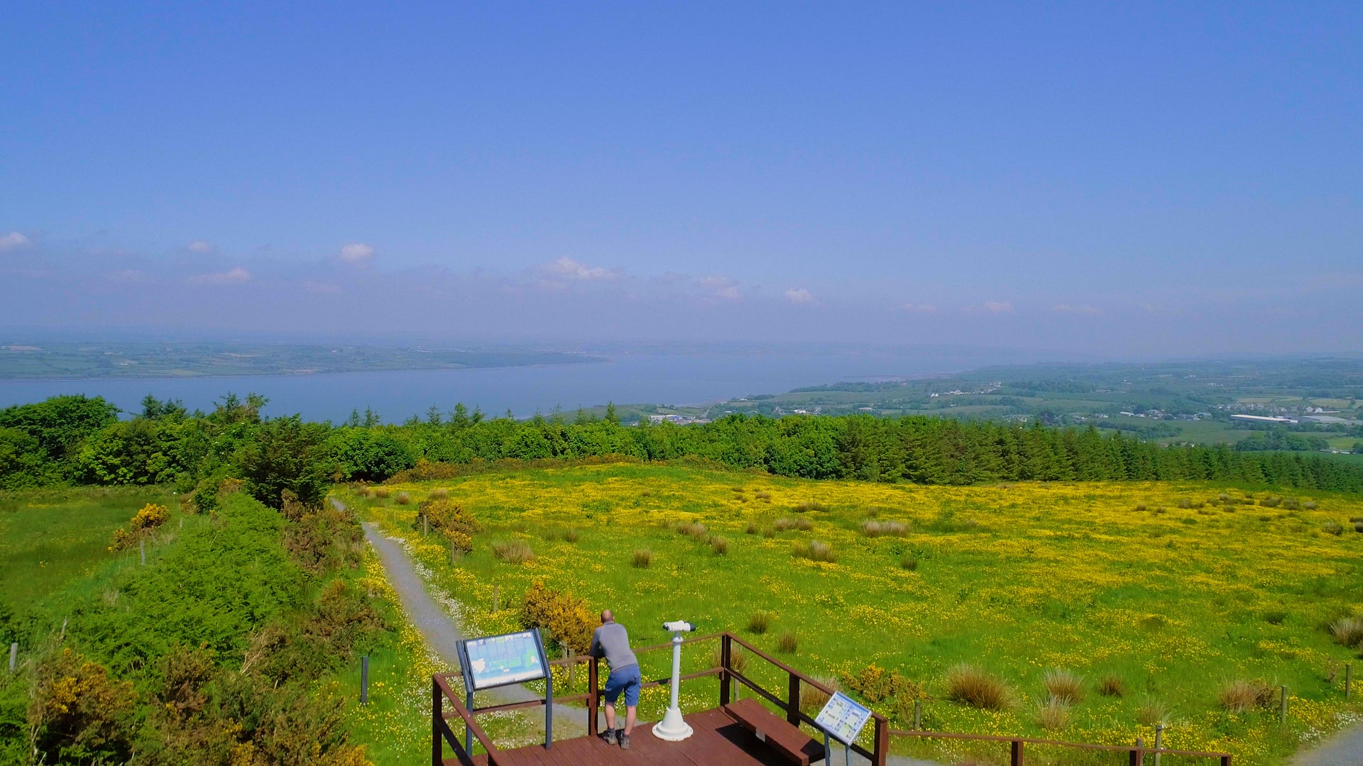 A man on the Glin Heritage Trail - Knight's Walk in County Limerick